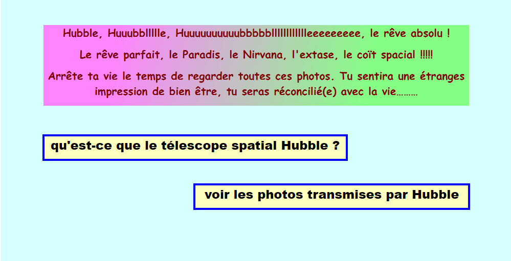 les photos du télescope Hubble, les miniatures