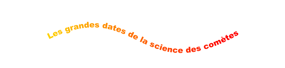 Les grandes dates de la science des comètes
