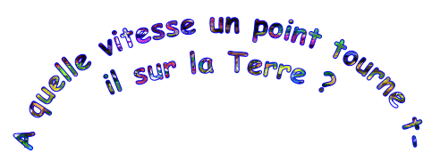 A quelle vitesse un point tourne t-il sur la Terre ?
